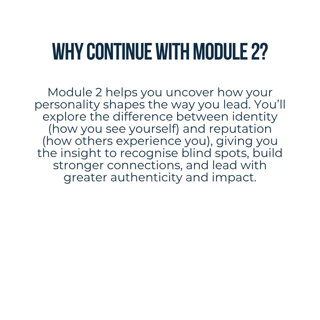 Module 2 | Personality and Leadership | YOU Programme Digital Leadership Series The People Outfit