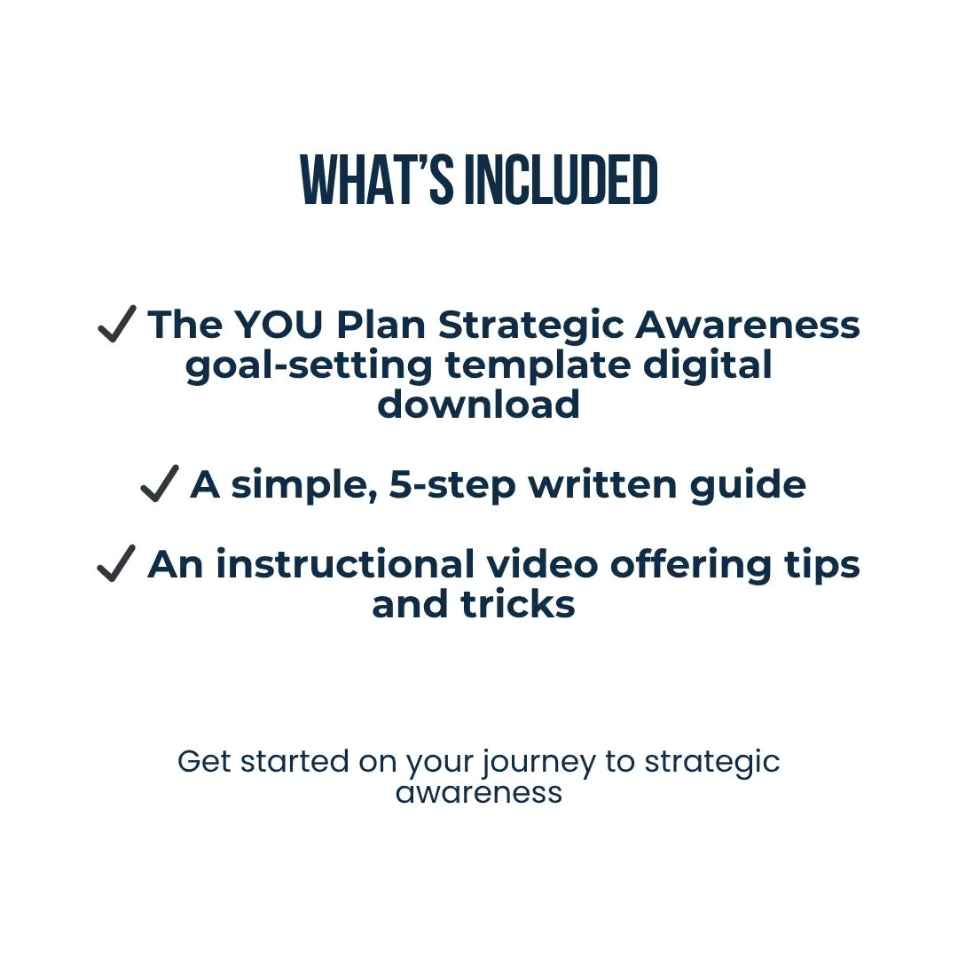 The YOU Plan Goal Setting Template + Video Guide My Store