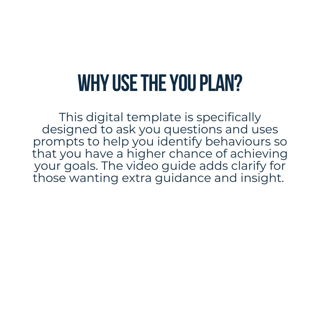 The YOU Plan Goal Setting Template + Video Guide My Store