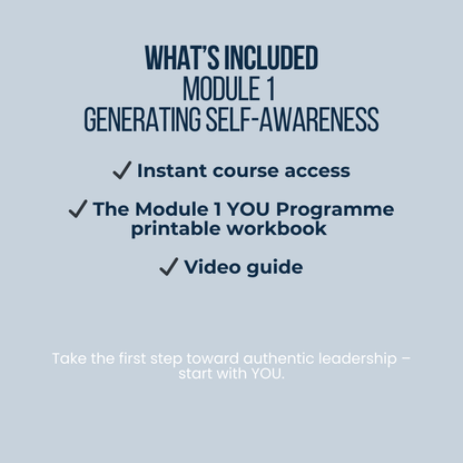 Module 1 | Generating Self-Awareness | YOU Programme Digital Leadership Series