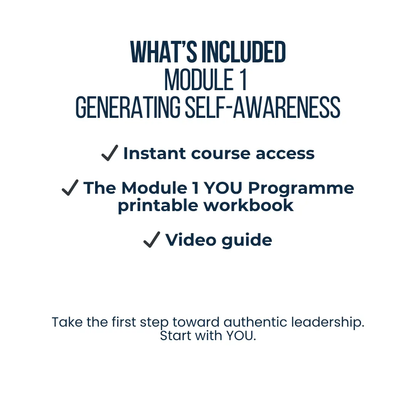 Module 1 | Generating Self-Awareness | YOU Programme Online Leadership Course