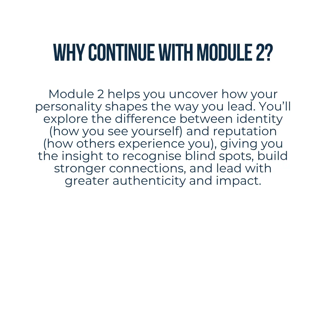 Module 2 | Personality and Leadership | YOU Programme Online Leadership Course