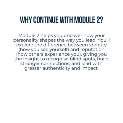 Module 2 | Personality and Leadership | YOU Programme Digital Leadership Series The People Outfit