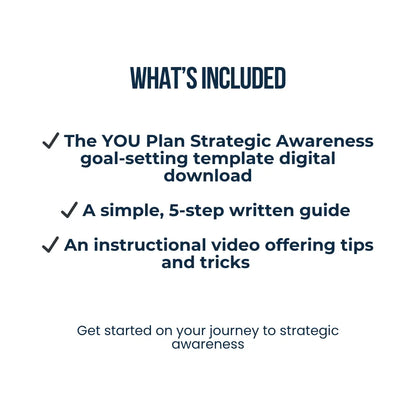 The YOU Plan Goal Setting Template + Video Guide My Store