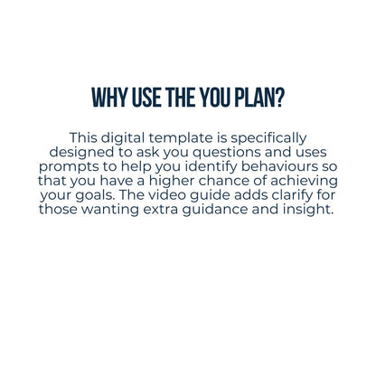 The YOU Plan Goal Setting Template + Video Guide My Store